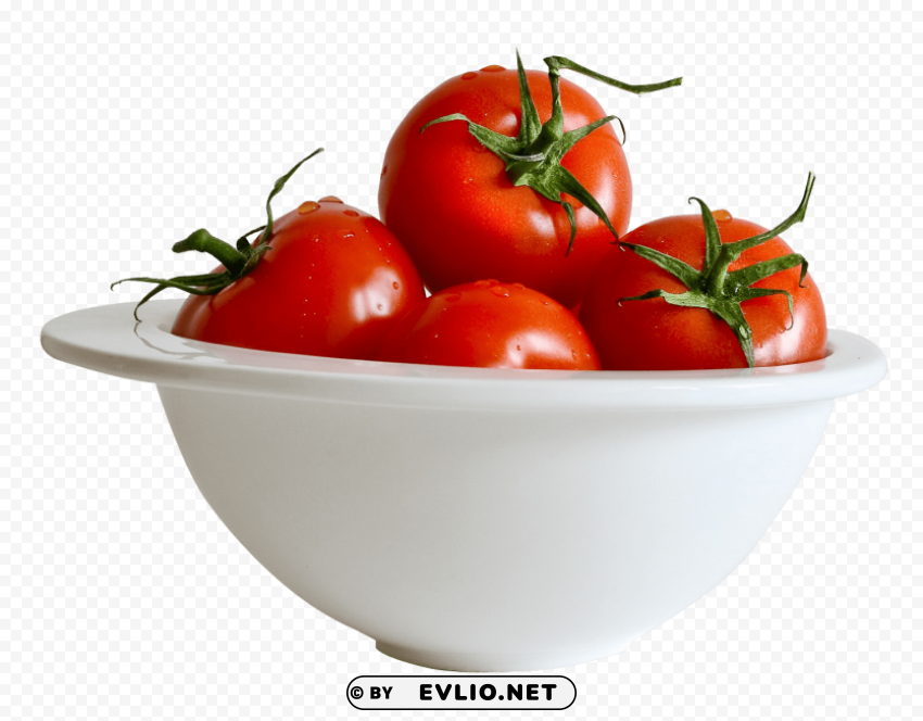 tomato in bowl Transparent Background PNG Isolated Illustration