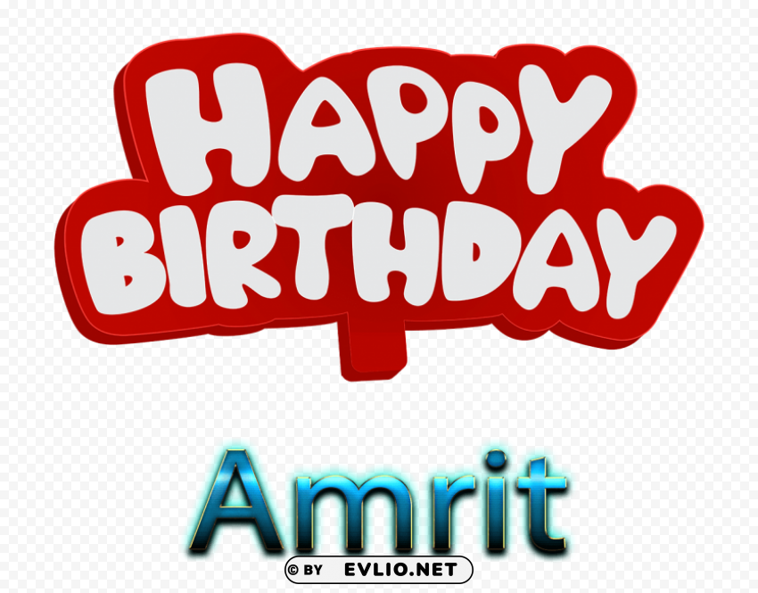 amrit 3d letter name PNG cutout