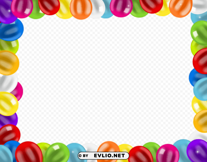 border frame with balloons PNG transparent images extensive collection