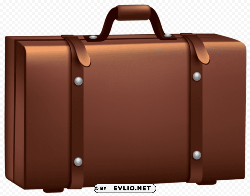 brown suitcase PNG images with alpha transparency diverse set