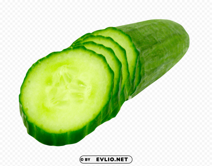 Cucumber Sliced PNG images with alpha transparency diverse set