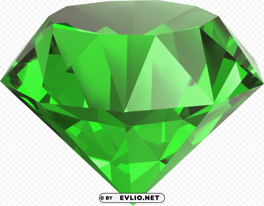 Transparent Background PNG of diamond emerald PNG Graphic with Transparent Isolation - Image ID 7ee972eb