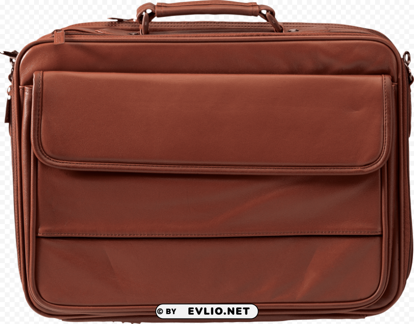 Leather Suitcase PNG File With Alpha