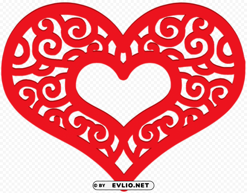 decorative red heart PNG graphics with transparent backdrop png - Free PNG Images - 0a310e09