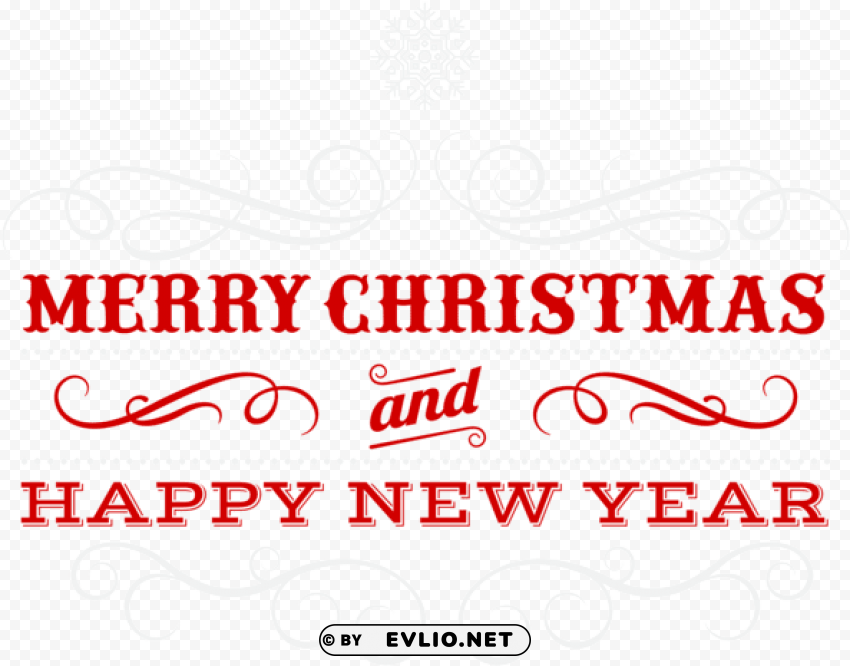 merry christmas clip art image - merry christmas and happy new year Transparent Cutout PNG Isolated Element
