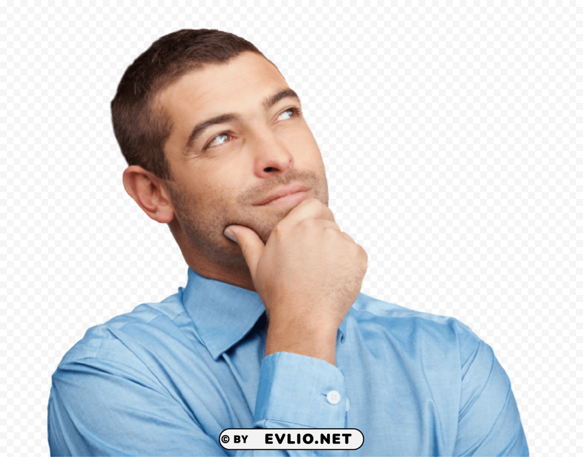 Transparent background PNG image of thinking man Isolated Item with HighResolution Transparent PNG - Image ID 4035bd22