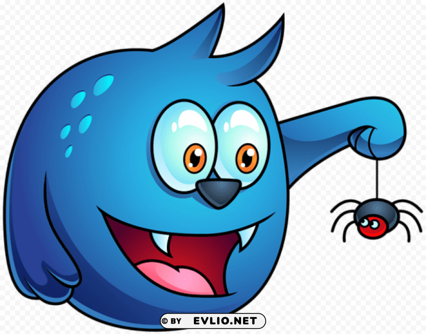 blue halloween monster PNG graphics with transparency