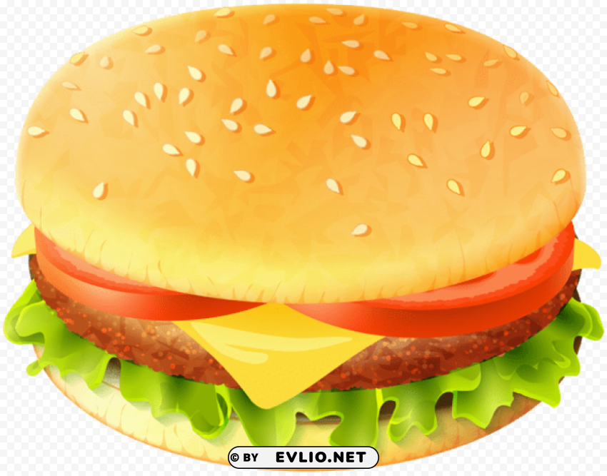 burger Clear Background Isolated PNG Illustration