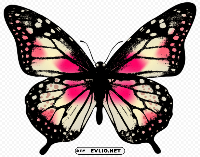 large pink butterfly Transparent PNG pictures for editing clipart png photo - 6431204a
