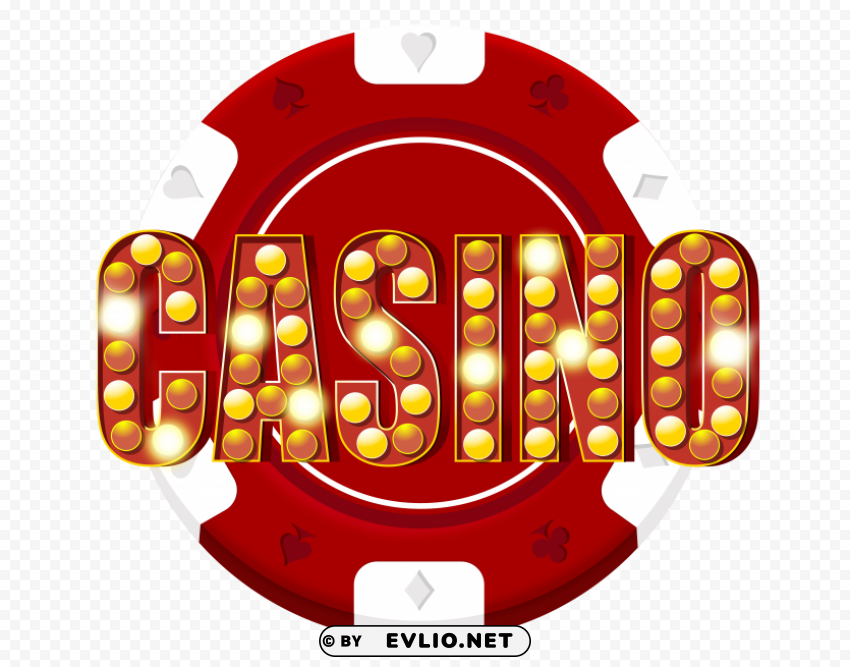 red casino chip decoration PNG files with no backdrop pack