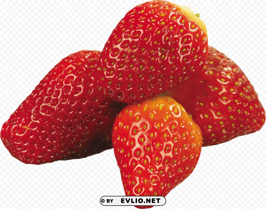 strawberry Isolated Character in Transparent Background PNG