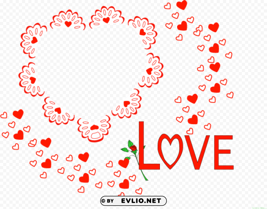 valentines day frame Isolated Illustration in HighQuality Transparent PNG