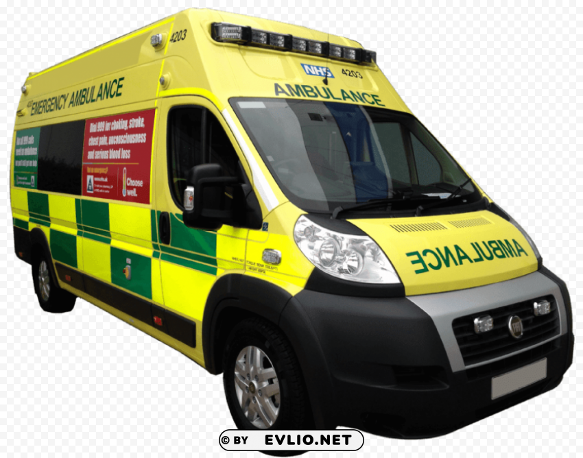 ambulance nhs Clean Background Isolated PNG Object