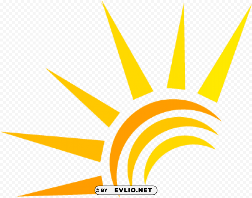 sun rays logo Transparent PNG Illustration with Isolation