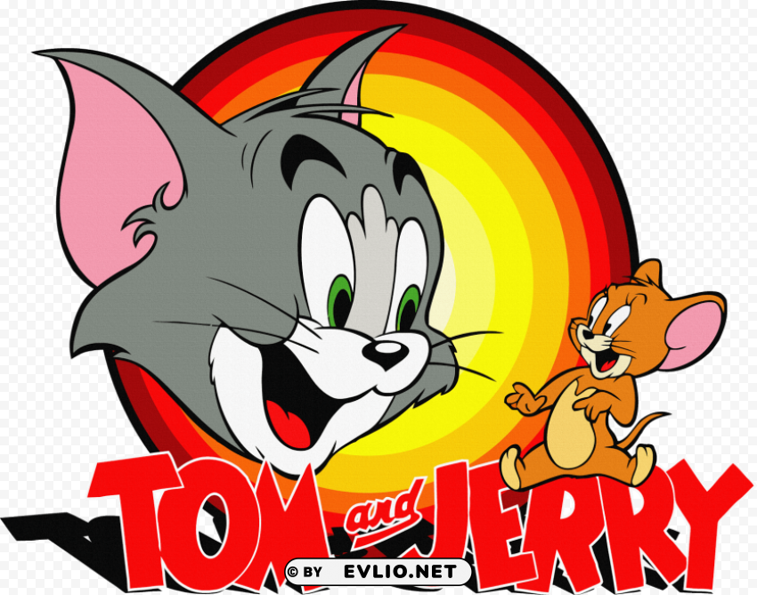 tom and jerry cartoon logo PNG transparent images for printing
