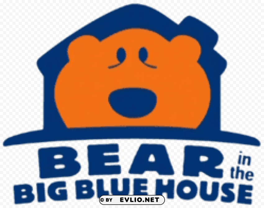 Bear In The Big Blue House Logo Isolated Graphic With Clear Background PNG