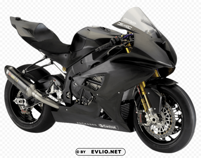 Black BMW S1000RR Sport Motorcycle Bike Free PNG images with alpha channel set