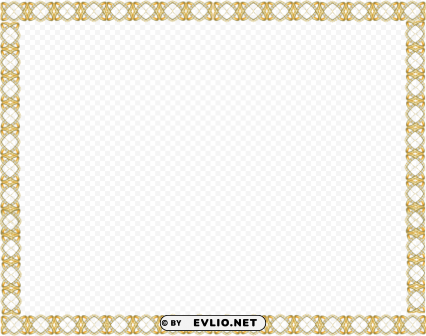 Golden Border Isolated Graphic On Clear Background PNG