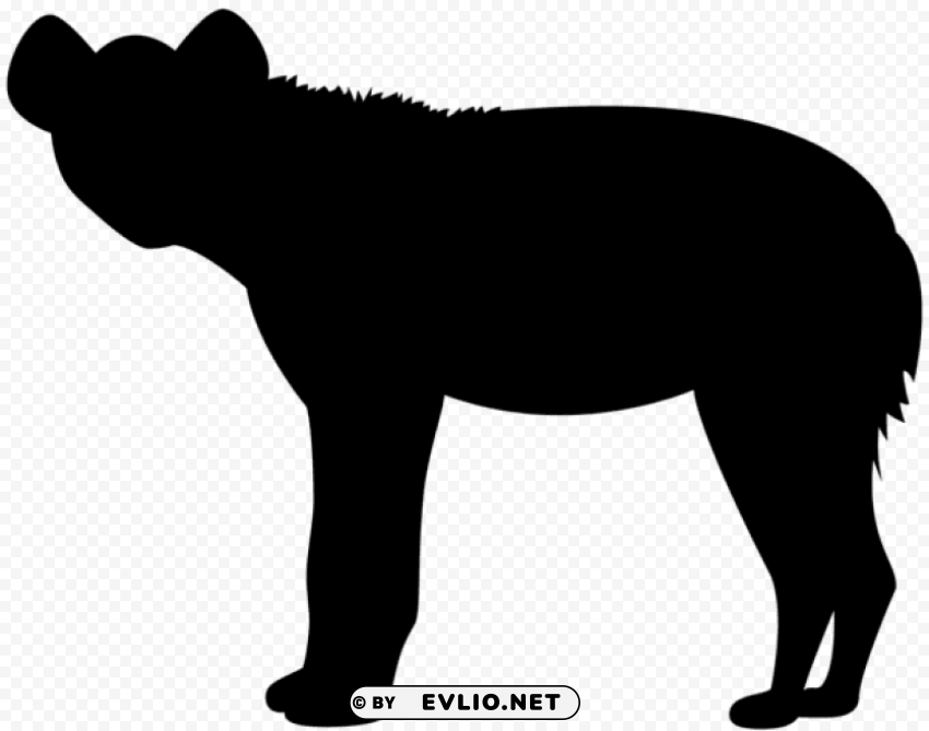 hyena silhouette Transparent Background Isolated PNG Character