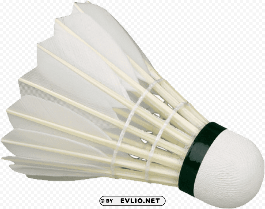 white shuttlecock featherball PNG photo with transparency