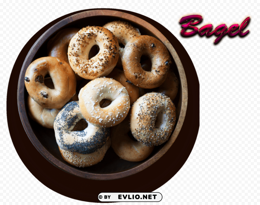 bagel Isolated Illustration with Clear Background PNG