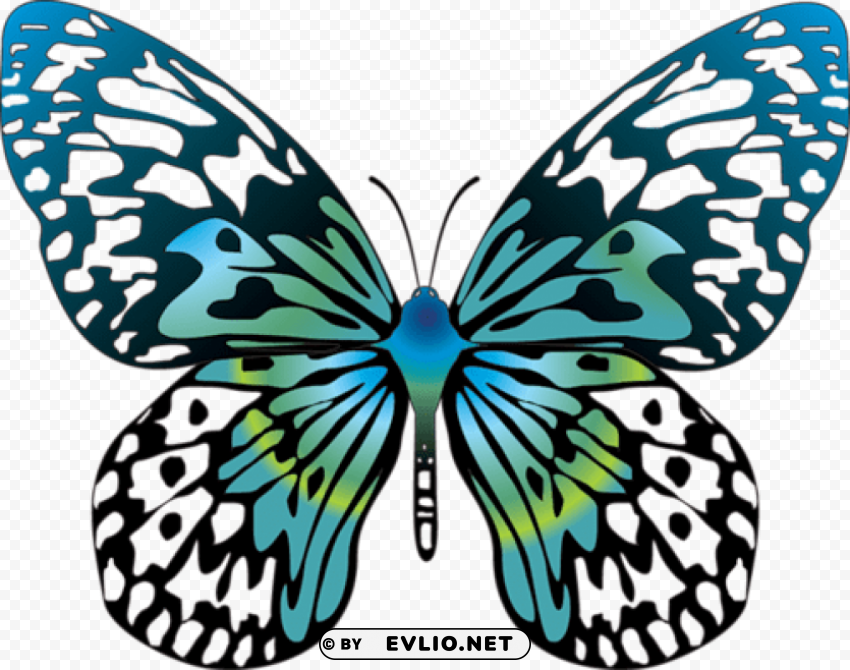cartoon blue transparent butterfly PNG images with alpha transparency selection