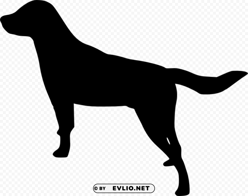 Dog Silhouette PNG For Educational Use