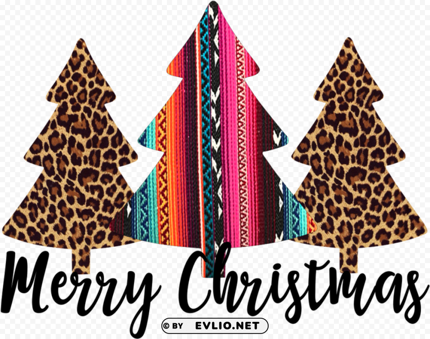 leopard serape christmas tree PNG images with no royalties