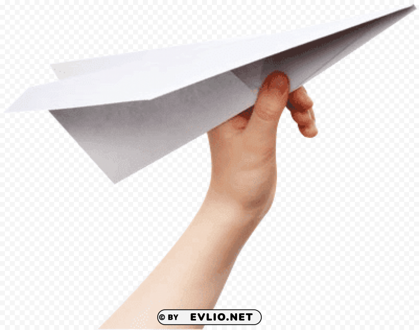 paper airplane hand PNG Graphic with Isolated Clarity