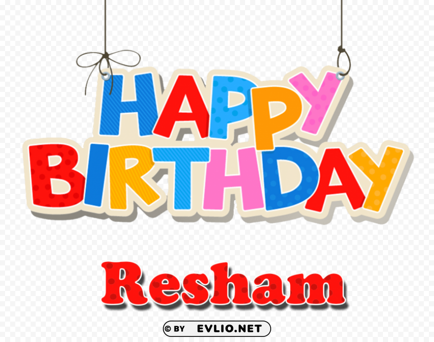 resham name logo Transparent Background PNG Isolated Illustration