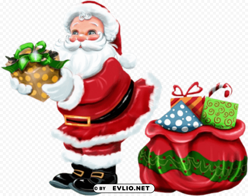 santa claus PNG files with clear background variety