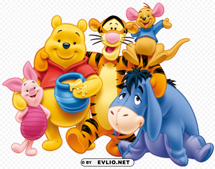 transparent winnie the pooh and friends Clear PNG pictures bundle