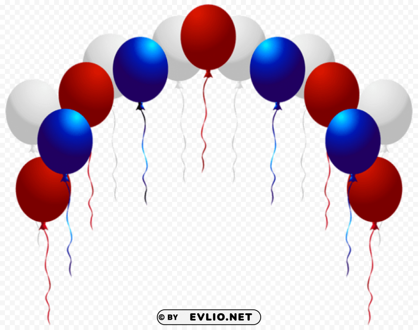 usa balloons Isolated Element on Transparent PNG