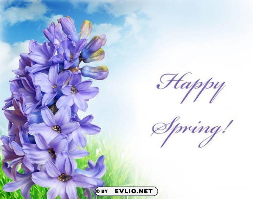 happy spring ClearCut Background PNG Isolated Item