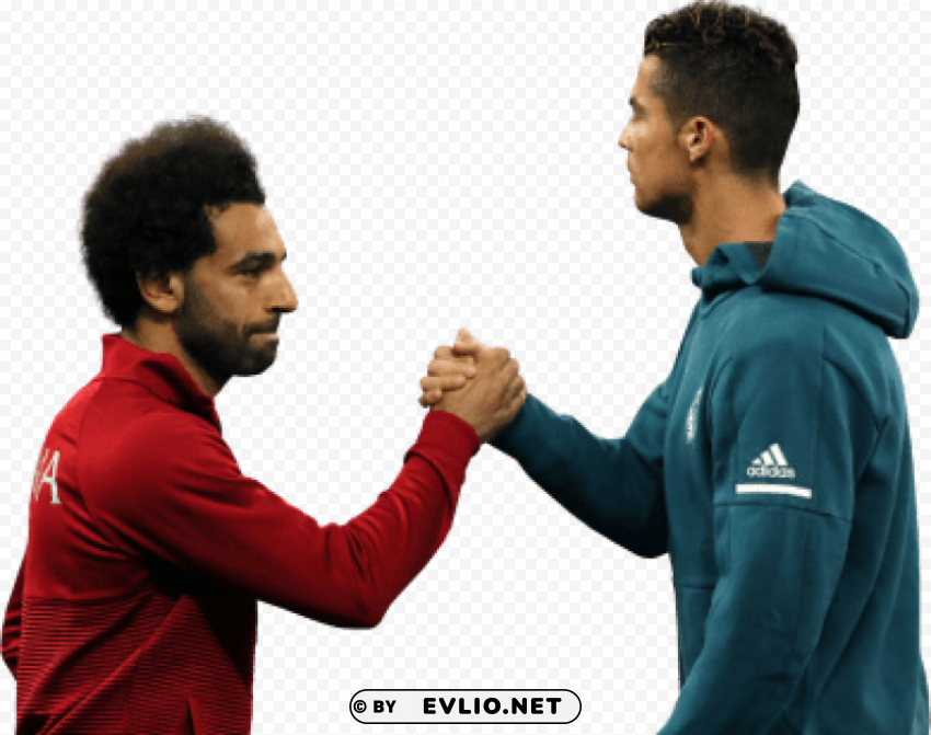 Mohamed Salah  Cristiano Ronaldo PNG Graphic With Transparent Isolation