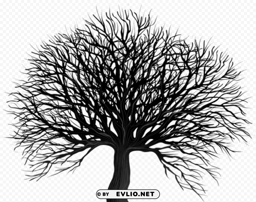 black tree Transparent Background PNG Isolated Design