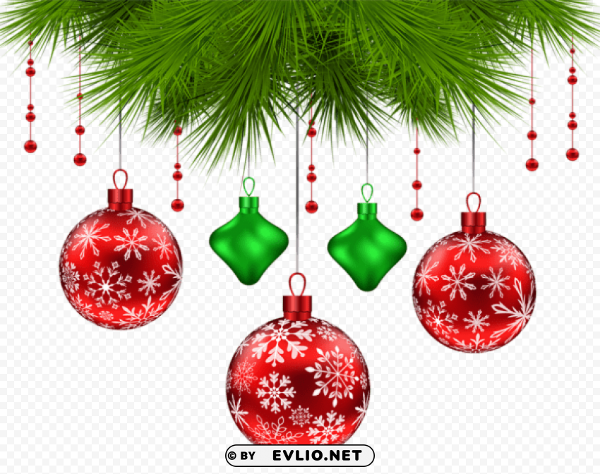 christmas pine decoration Transparent PNG Isolated Object Design