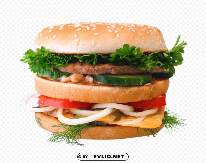 hamburger Isolated Element in Clear Transparent PNG