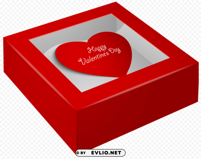 Happy Valentines Day Box Clip-art Isolated Item In HighQuality Transparent PNG