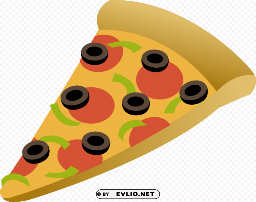 slice of pizza cartoon PNG Image with Transparent Cutout
