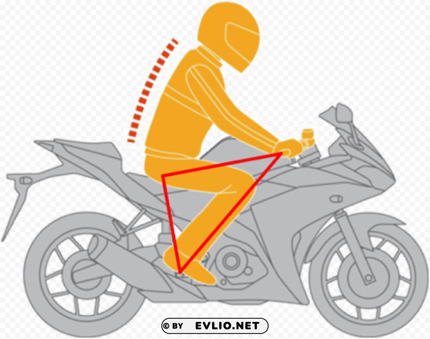 yamaha r3 riding position Isolated Design Element in HighQuality PNG