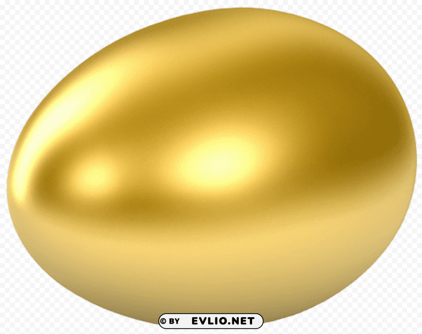 easter large gold egg Isolated Graphic in Transparent PNG Format