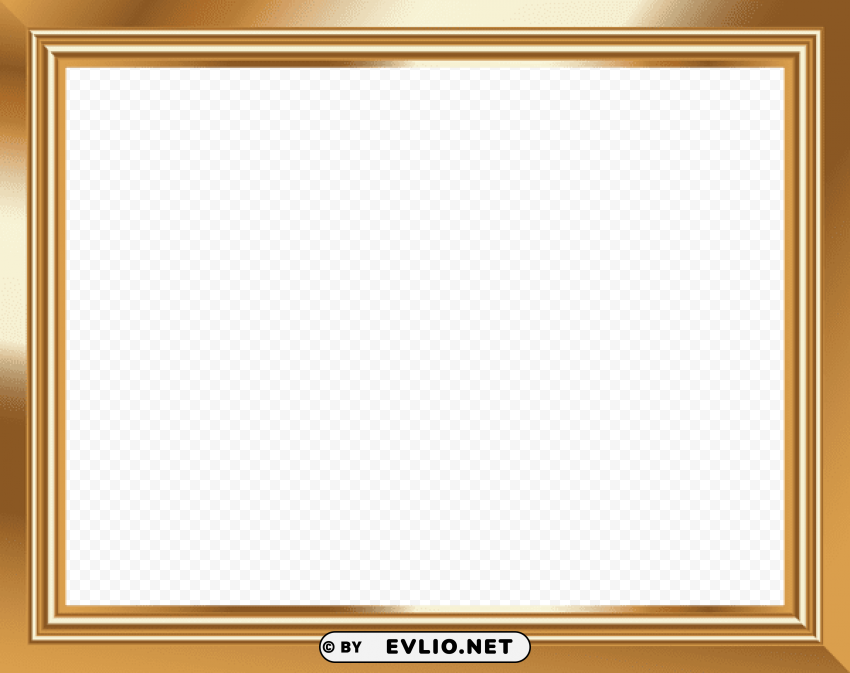 Gold Transparent Frame Isolated PNG Item In HighResolution