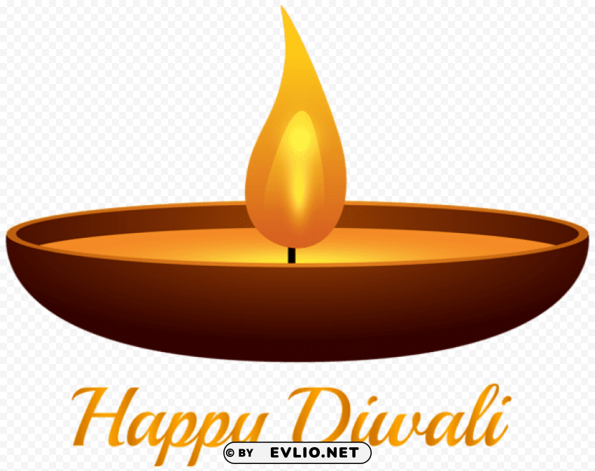 happy diwali candle PNG with Transparency and Isolation