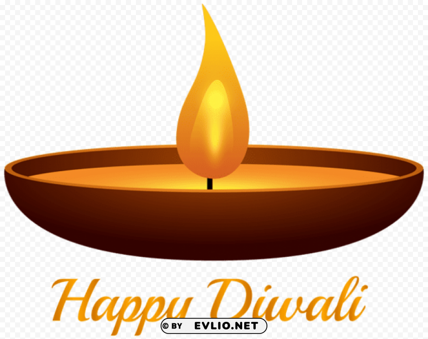 Happy Diwali Candle PNG With Transparency And Isolation