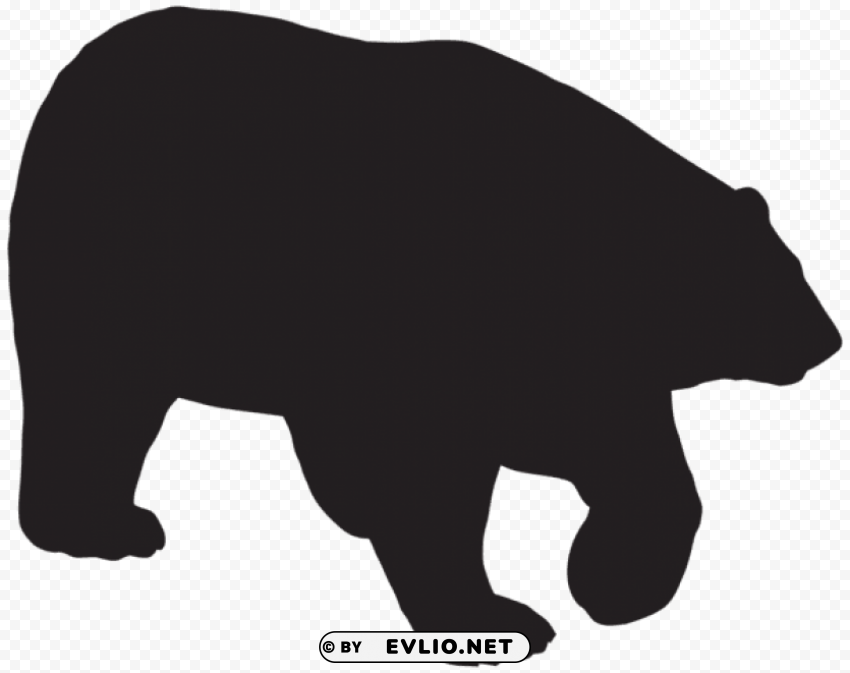 Transparent polar bear silhouette PNG without background PNG Image - ID c14d6091