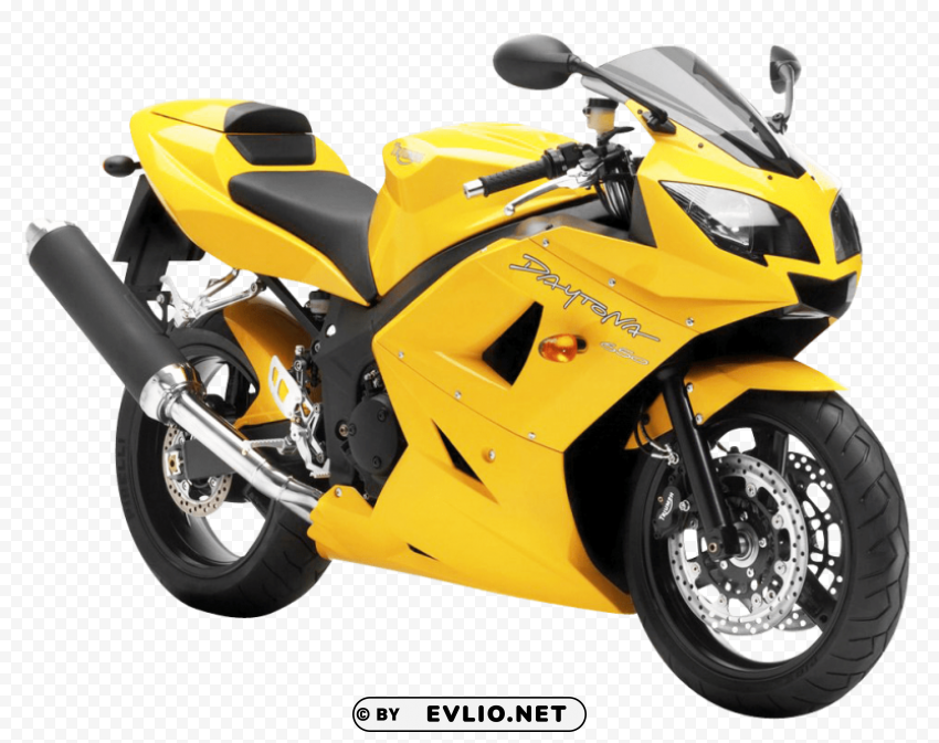 Yellow Triumph Daytona Motorcycle Bike Free PNG images with alpha transparency