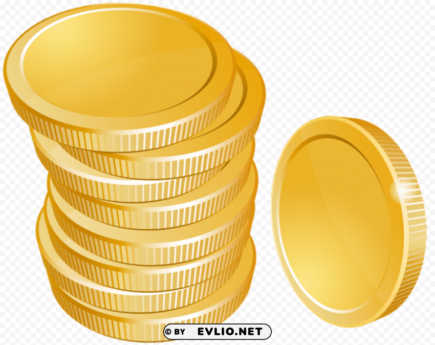 Coins Transparent Background PNG Isolated Art