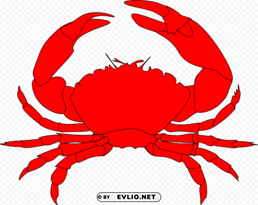 crab Isolated Artwork in Transparent PNG Format