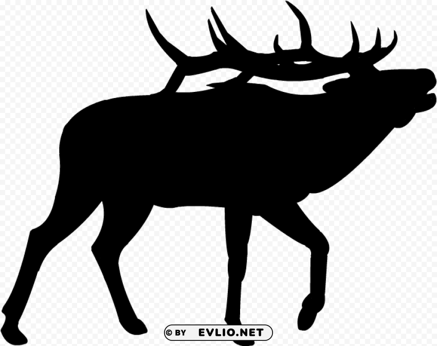 more like - christmas deer silhouette Isolated PNG Item in HighResolution